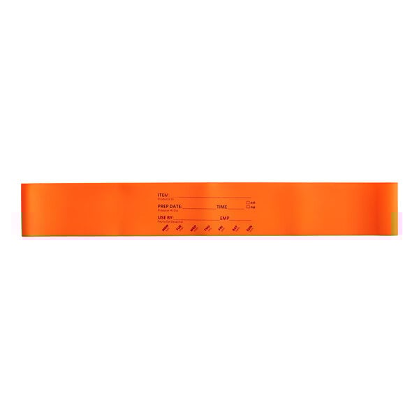 An orange rubber band with black text that reads "Write-On"