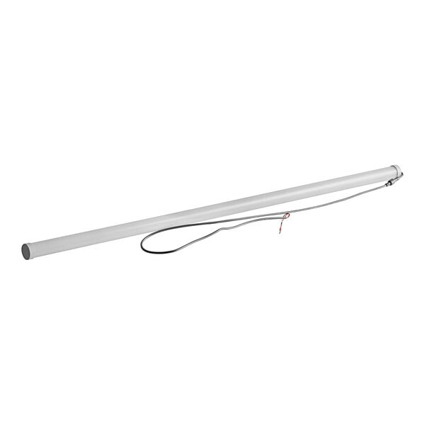 An Avantco undershelf LED light with a white tube and black cord.