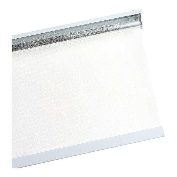 A white light fixture with a white border.