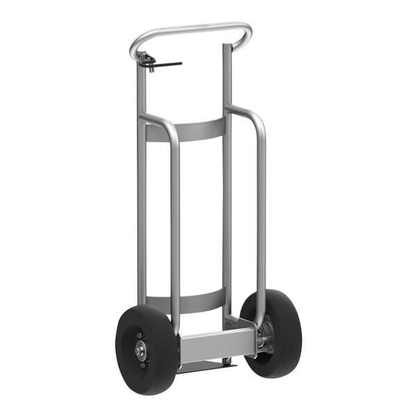 A Valley Craft aluminum hand truck with black wheels.