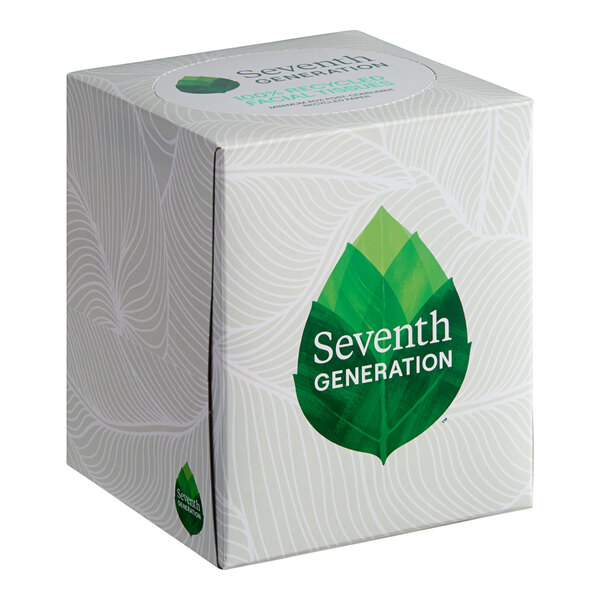 A white Seventh Generation box with a green leaf logo.