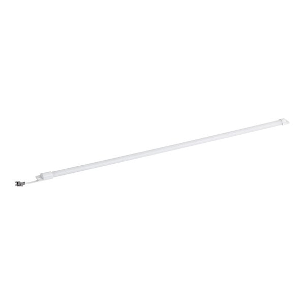 A white tube with a black connector on one end.
