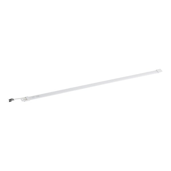 A white long metal rod with a white cable.