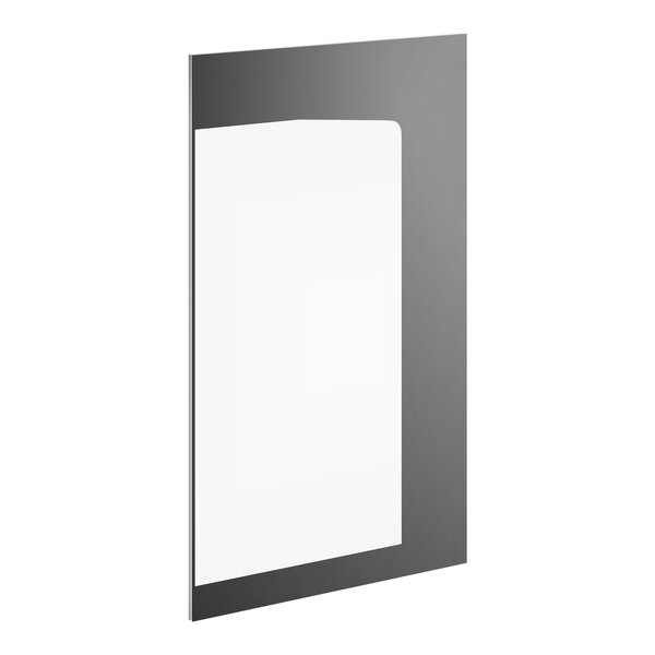 A rectangular object with a white surface and a black border.