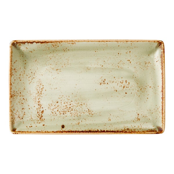 Steelite Performance Craft 10 5/8" x 6 1/2" Green Rectangular Tray - 6/Case