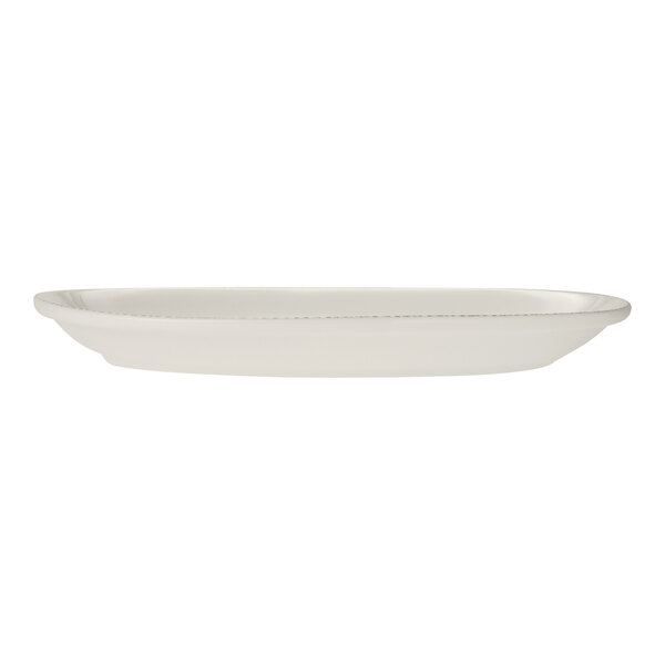 A white oval Libbey Farmhouse porcelain platter.
