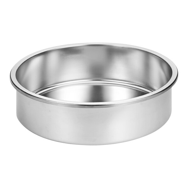 A Diva stainless steel chafer bowl with a lid.