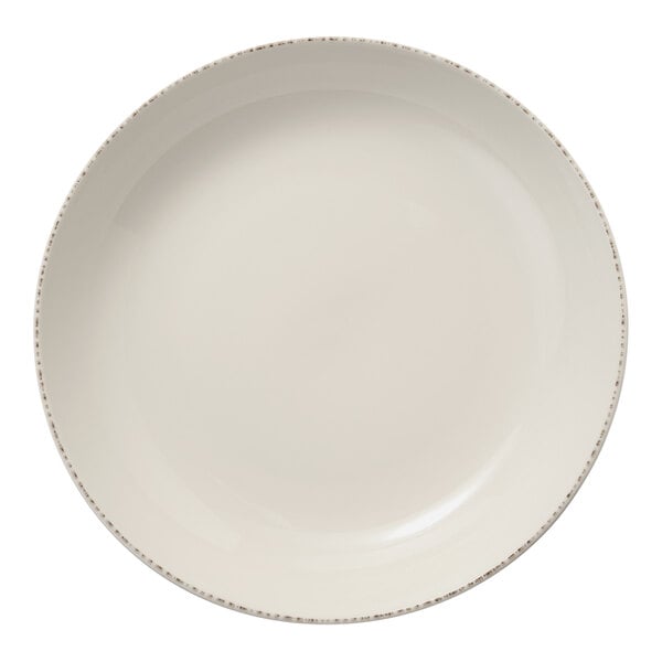 A white porcelain bowl with a small rim.