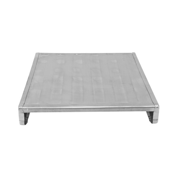 A Vestil heavy-duty steel solid top pallet on a white background.