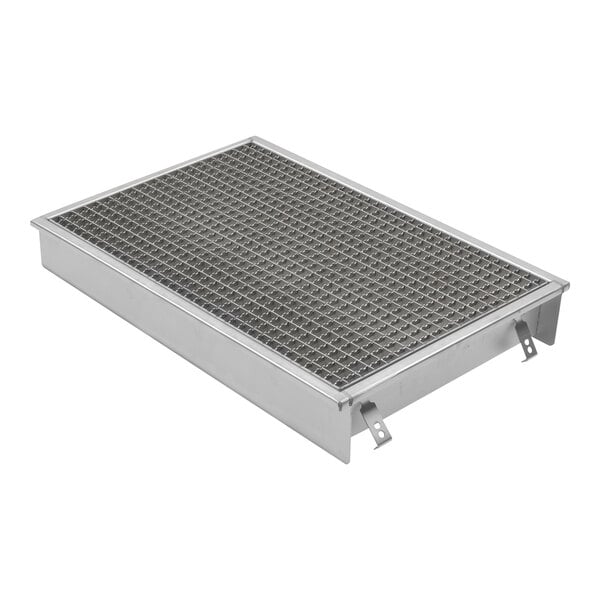 A BLUCHER stainless steel kitchen channel mesh grate.