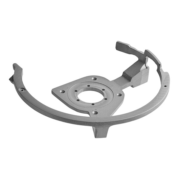 A metal Estella Blade Rim Guard with a circular hole in the middle.