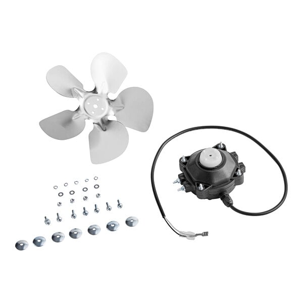 An Avantco condenser fan motor with a blade.