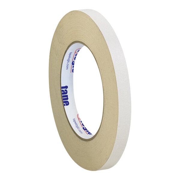 A roll of Tape Logic double-sided masking tape with white tape around it.