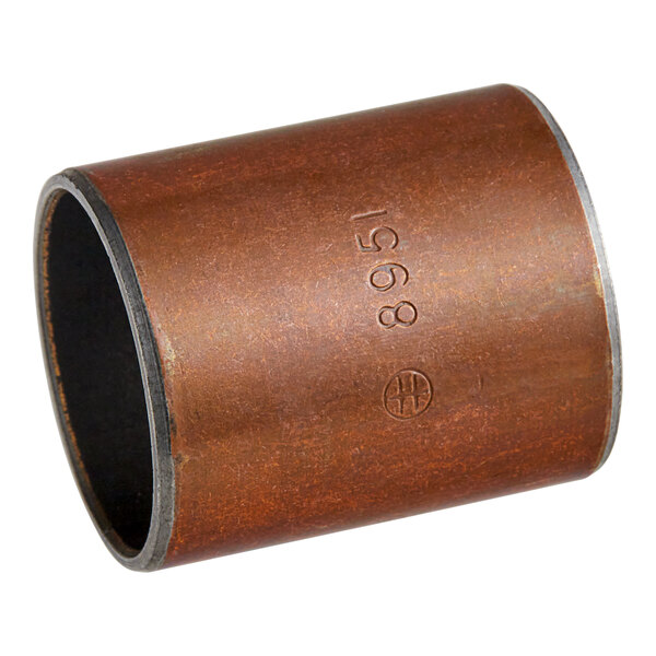 A metal tube with a black coating on the end.