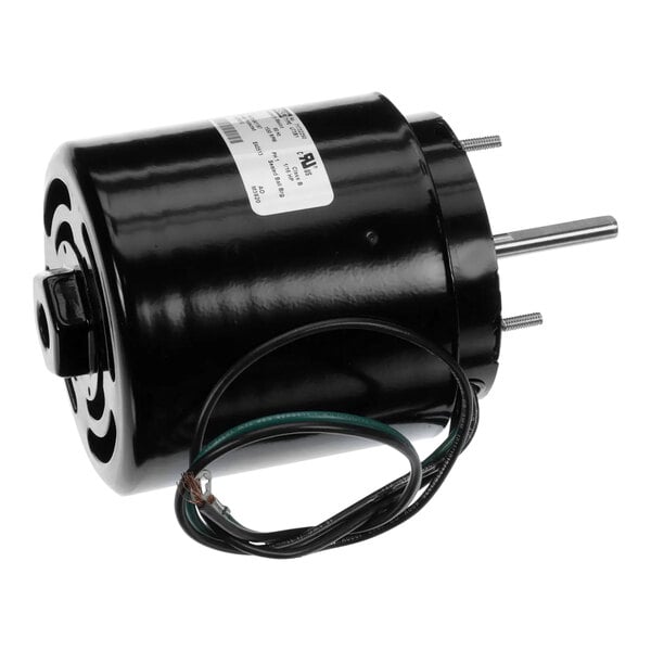 A black Hobart motor with a wire harness.