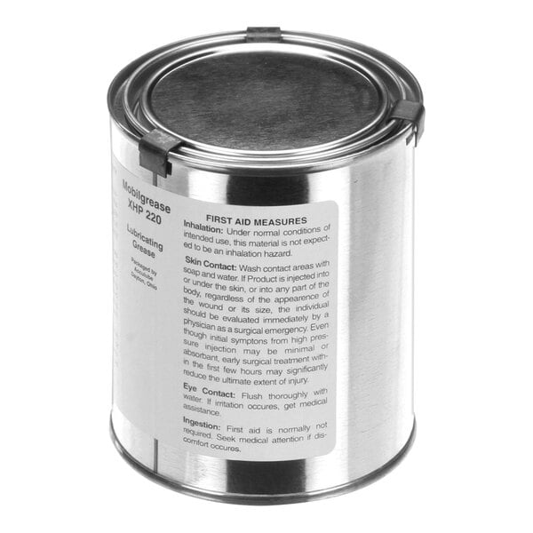 A close-up of a Hobart lubricant container