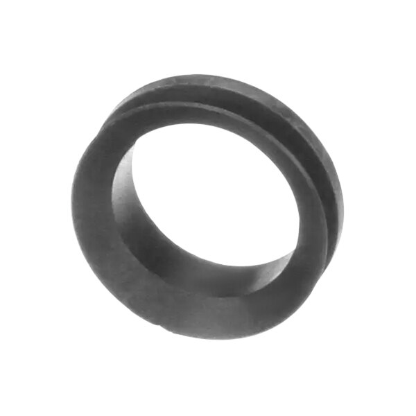 A black rubber ring with a white background.