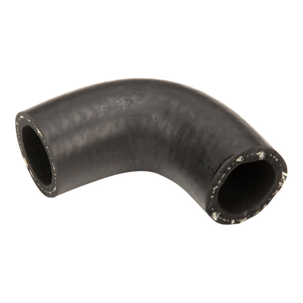 A black rubber pipe on a white background.