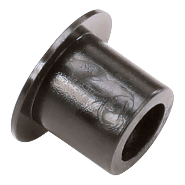 A black plastic Hobart bushing with a hole.