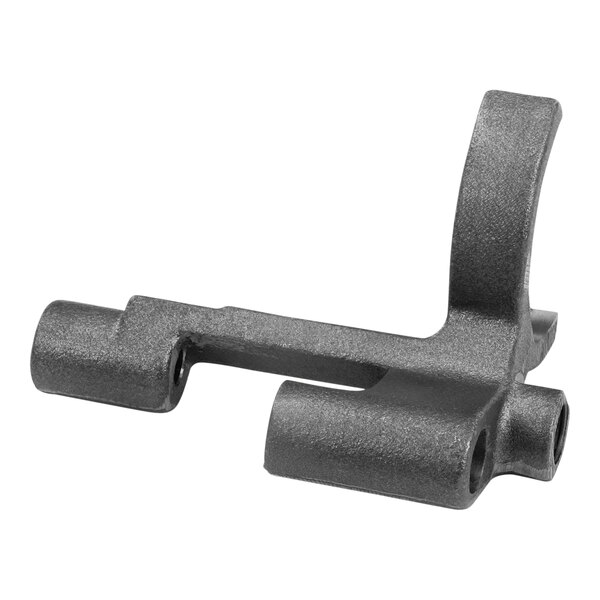 A black metal Hobart yoke with holes on a white background.