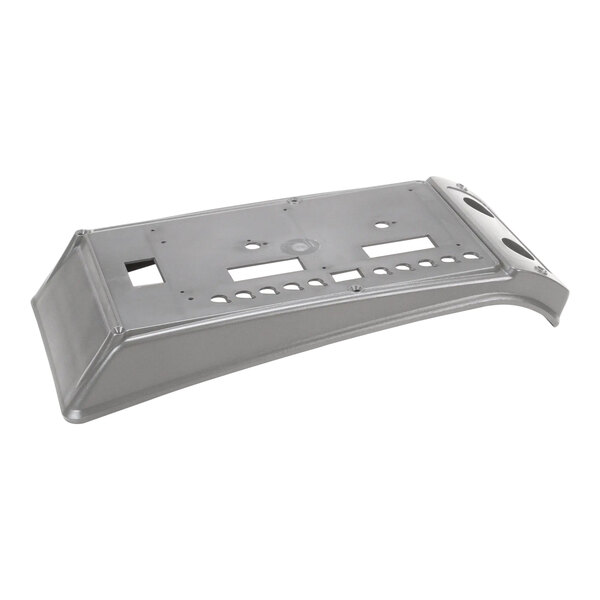 A metal plate with holes for a Hobart control panel.