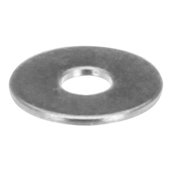 A close-up of a round stainless steel Hobart washer.