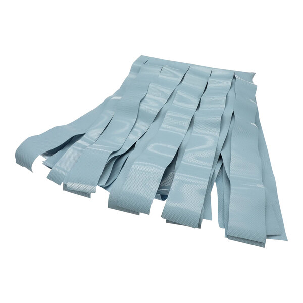 A pile of blue plastic strips.