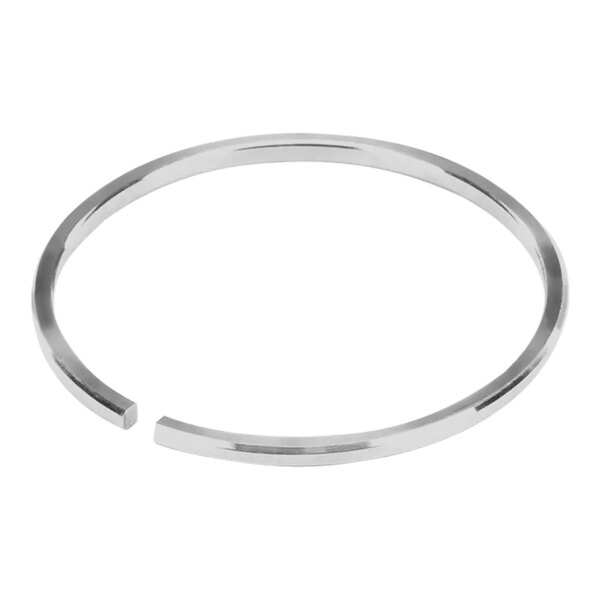 A silver Hobart Glide Ring with a broken piece of metal.