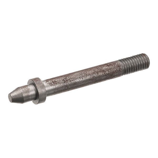 A close-up of a Hobart metal stud with a metal rod.