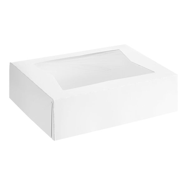 A white box with a clear window.