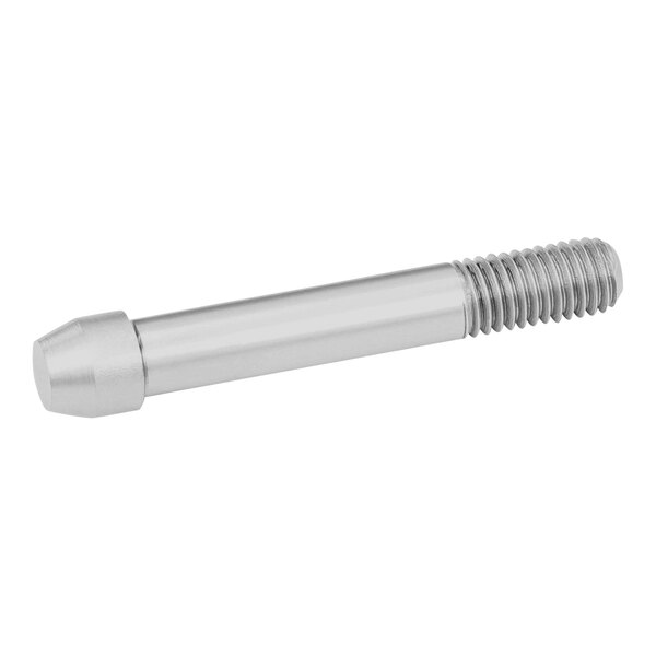 A stainless steel bolt with a screw on it.