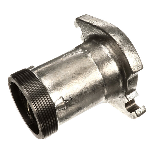 A silver metal Hobart cylinder assembly with a black nut on a threaded end.