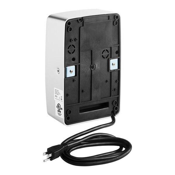A white box with a black and silver Advantage Supplies electric hand dryer inside.