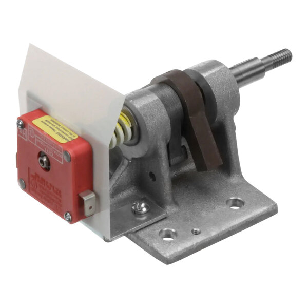 A metal piece with a metal rod.