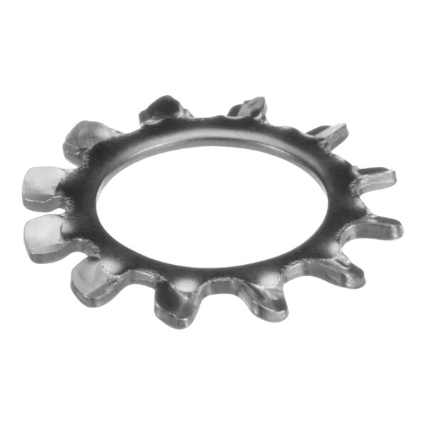 A close-up of a Hobart washer with a small hole in it.