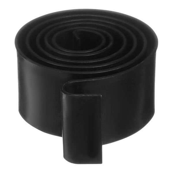 A black spiral torsion spring.