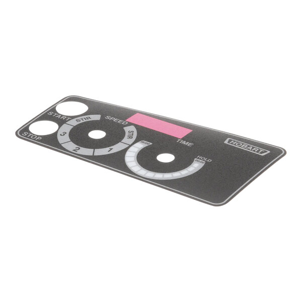 A black and pink Hobart 00-937071 overlay on a black and white control panel.