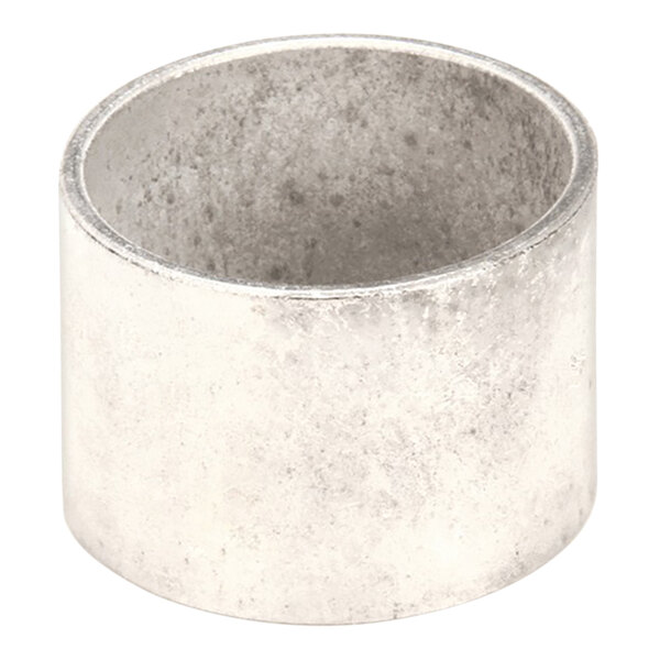 A silver Hobart bushing with black spots on a white background.