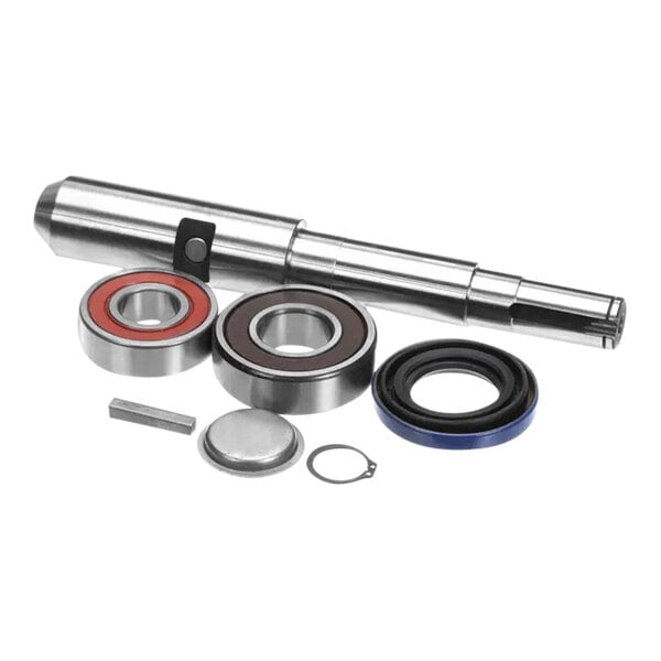 A metal cylinder with bearings inside.