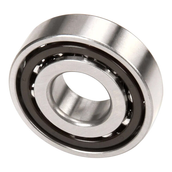 A close-up of a Hobart ball bearing with a black and white ring.