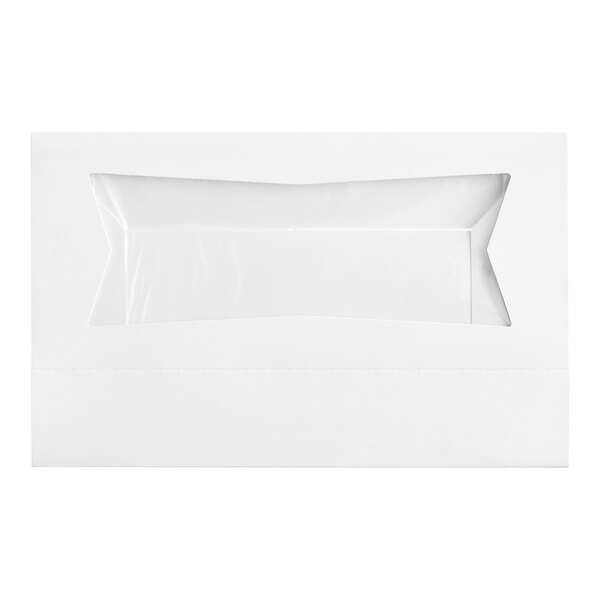 A white rectangular Southern Champion bakery box with a plastic window.