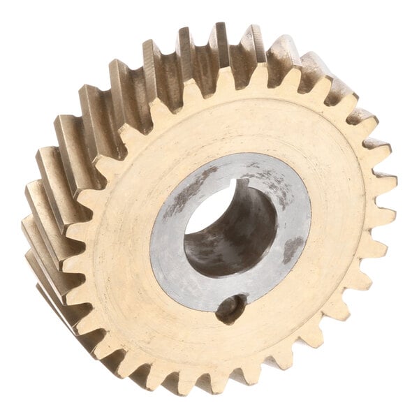 A close-up of a Hobart worm wheel bushing.