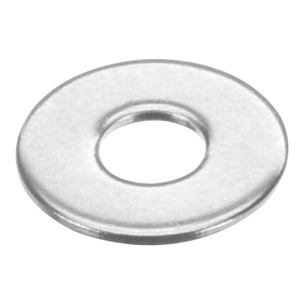 A close-up of a round stainless steel Hobart washer.