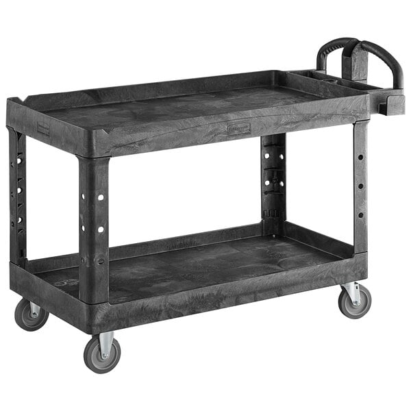 Rubbermaid FG452088BLA Heavy-Duty Utility / Service Cart (Black)