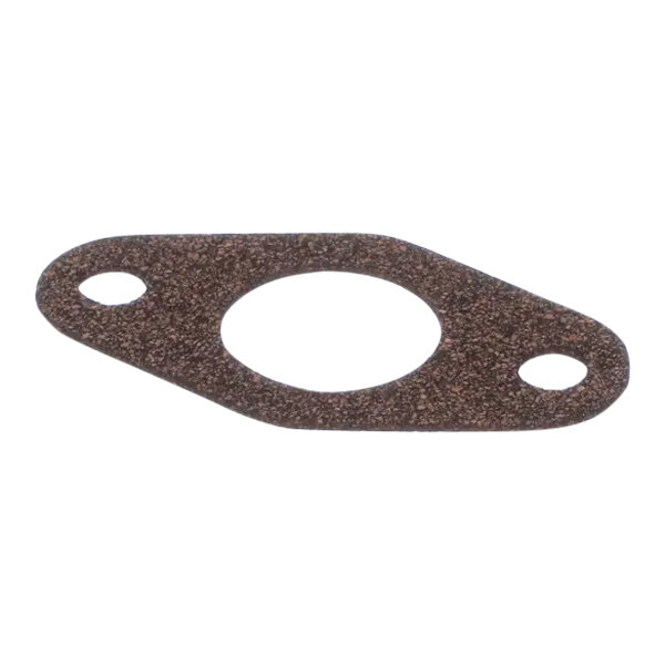 A brown gasket with holes on a white background.