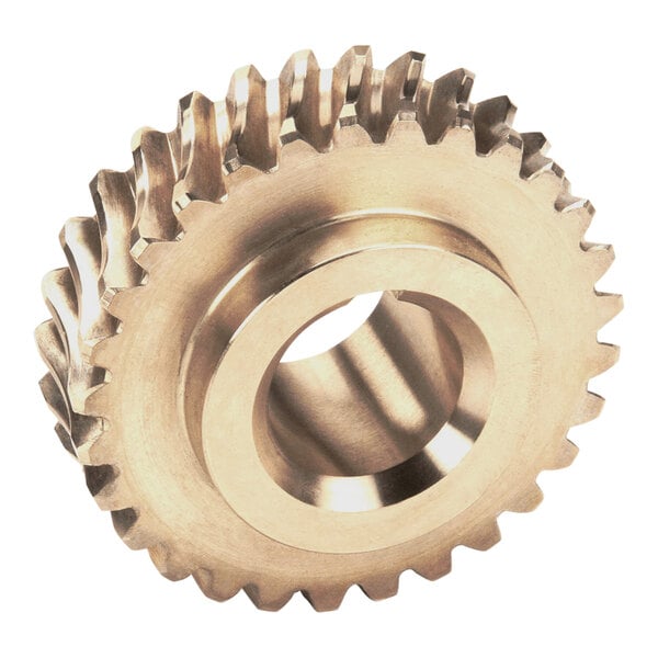 A close-up of a Hobart gear wheel.