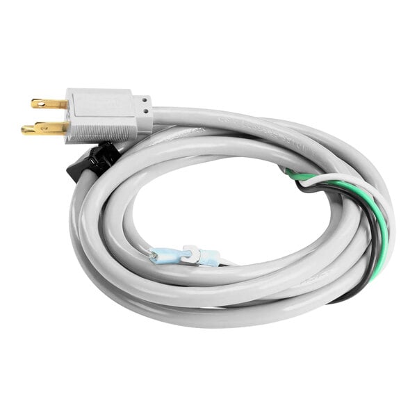 A white Hobart electrical cable with a strain relief plug.