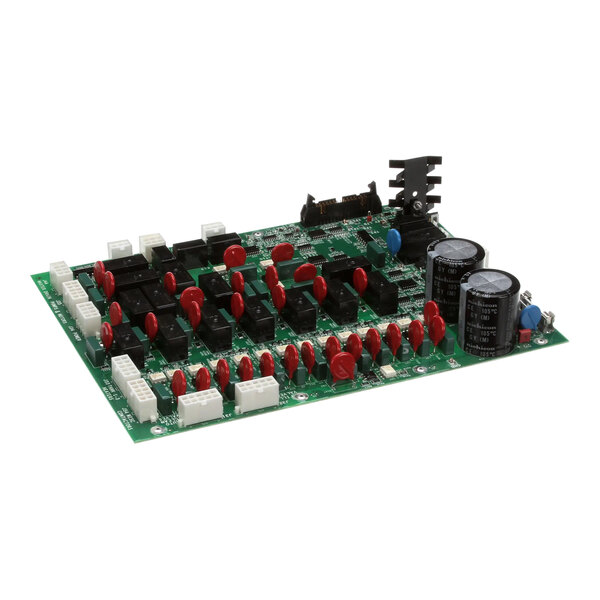 A green Hobart relay assembly circuit board.