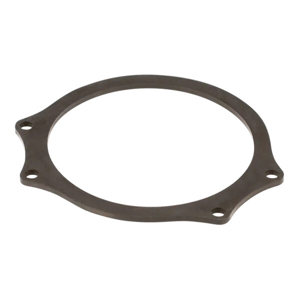 A circular metal gasket with holes for a Hobart Intake Manifold.