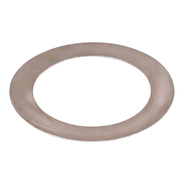 A close-up of a circular stainless steel Hobart bearing spacer.